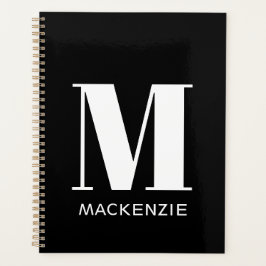 Monogram Initiaal Naam Eenvoudig aangepast Planner