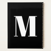 Monogram Initiaal Naam Eenvoudig aangepast Planner (Achterkant)