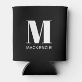 Monogram Initiaal Naam Eenvoudig Blikjeskoeler (Voorkant)