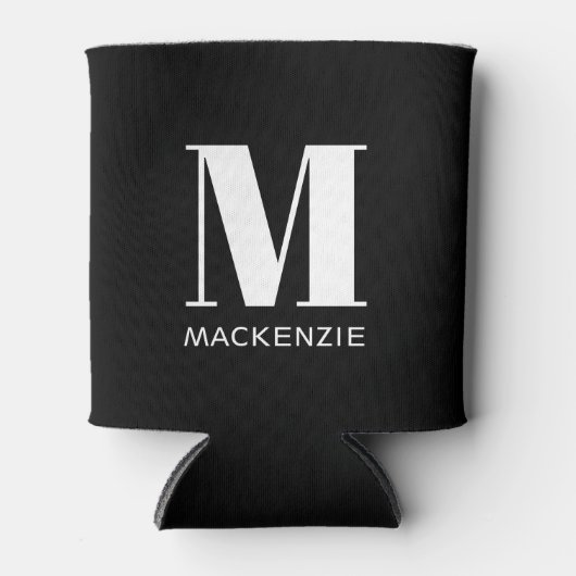 Monogram Initiaal Naam Eenvoudig Blikjeskoeler (Voorkant)