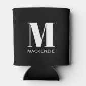 Monogram Initiaal Naam Eenvoudig Blikjeskoeler (Achterkant)