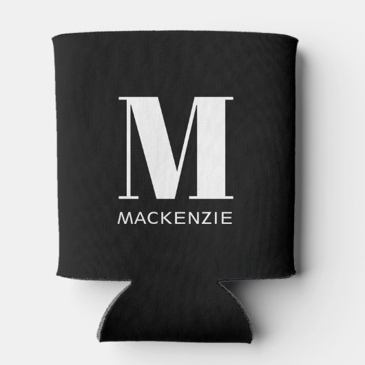 Monogram Initiaal Naam Eenvoudig Blikjeskoeler (Achterkant)