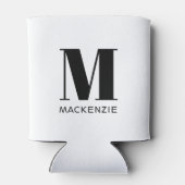 Monogram Initiaal Naam Eenvoudig Blikjeskoeler (Achterkant)