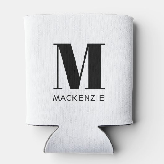 Monogram Initiaal Naam Eenvoudig Blikjeskoeler (Achterkant)