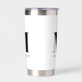 Monogram Initiaal Naam Eenvoudig Geïsoleerde Drinkbeker (Links)