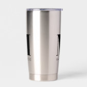 Monogram Initiaal Naam Eenvoudig Geïsoleerde Drinkbeker (Links)