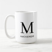 Monogram Initiaal Naam Eenvoudig Koffiemok (Links)