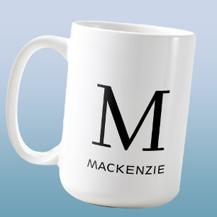 Monogram Initiaal Naam Eenvoudig Koffiemok