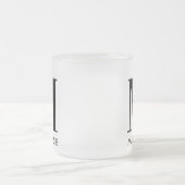 Monogram Initiaal Naam Eenvoudig Matglas Koffiemok (Center)