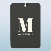 Monogram Initiaal Naam Eenvoudig Zwart en Wit