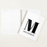 Monogram Initiaal Naam Eenvoudige persoonlijke Pla Planner<br><div class="desc">Moderne typografie minimalistisch monogram initiaal naamontwerp dat kan worden gewijzigd om te personaliseren.</div>