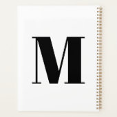 Monogram Initiaal Naam Eenvoudige persoonlijke Pla Planner (Achterkant)