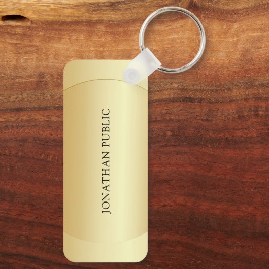  Monogram Initiaal naam Faux Gold Sleutelhanger (Achterkant)