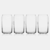 Monogram Initiaal naam gepersonaliseerde bruiloft Blikvorm Glas (Links)