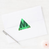 Monogram Initiaal naam groene letter alfabet m Sticker (Envelop)