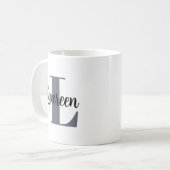 Monogram Initiaal Naam Koffiemok (Voorkant links)