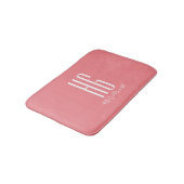 Monogram Initiaal Naam Koraal Zalm Roze Modern Badmat (Gekanteld)