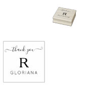Monogram Initiaal naam Logo dank u bedrijf Rubberstempel (Gestempeld)