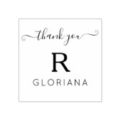 Monogram Initiaal naam Logo dank u bedrijf Rubberstempel (Afrduk)