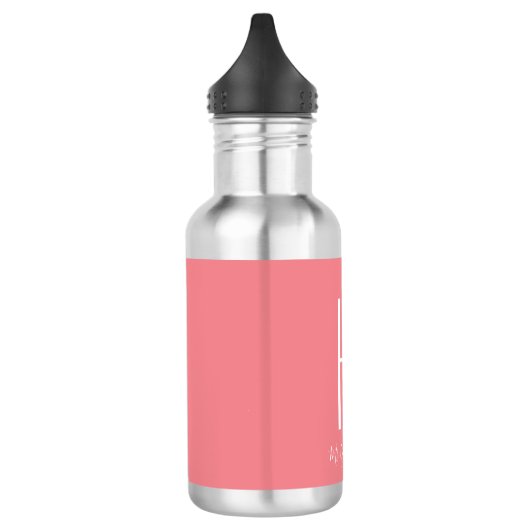 Monogram Initiaal Naam Modern Waterfles (Links)