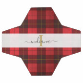 Monogram Initiaal Naam Plaid Tartan Wallace Voetbal (Enkel)