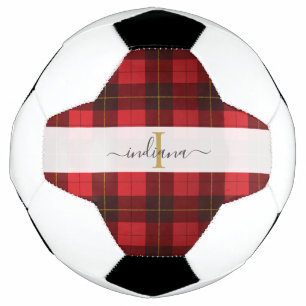Monogram Initiaal Naam Plaid Tartan Wallace Voetbal