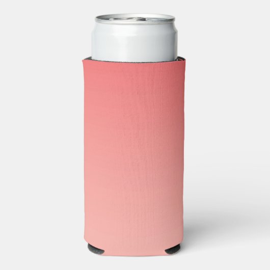 Monogram Initiaal Naam Script Gradiënt Rood Wit Seltzer Blikjeskoeler (Seltzer Achterkant)