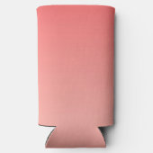 Monogram Initiaal Naam Script Gradiënt Rood Wit Seltzer Blikjeskoeler (Achterkant)