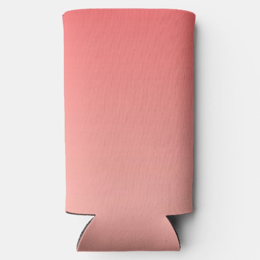 Monogram Initiaal Naam Script Gradiënt Rood Wit Seltzer Blikjeskoeler (Achterkant)