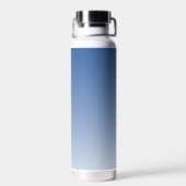 Monogram Initiaal Naam Script Gradient Royal Blue Waterfles (Achterkant)