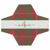 Monogram Initiaal Naam Tartan Green Red Pset Voetbal (Enkel)