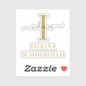 Monogram Initiaal Naam Typografie Sticker (Vel)