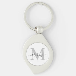 Monogram Initiaal Naam wervelkolom Medal personali Sleutelhanger