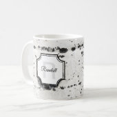 Monogram Initiaal Natuur Lover Aspen Bark Photo Koffiemok (Voorkant links)