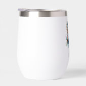 Monogram Initiaal O Blue Floral Waterverf Gift Haa (Rechts)