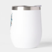 Monogram Initiaal O Blue Floral Waterverf Gift Haa (Links)