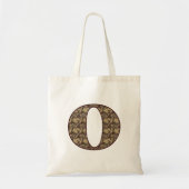 Monogram Initiaal O Elegante Vintage Bloem Tote Bag (Voorkant)