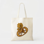 Monogram Initiaal O Gouden Pioenbloem Tote Bag (Voorkant)