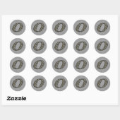 Monogram Initiaal O Hortensia Bloemen Ronde Sticker (Vel)
