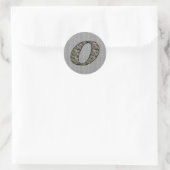 Monogram Initiaal O Hortensia Bloemen Ronde Sticker (Tas)