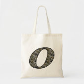 Monogram Initiaal O Hydrangea Floral Canvas tas (Voorkant)