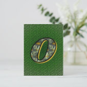 Monogram Initiaal O Madeliefjes Bloem Kunst Briefkaart (Staand voorkant)
