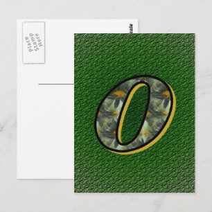 Monogram Initiaal O Madeliefjes Bloem Kunst Briefkaart