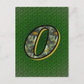 Monogram Initiaal O Madeliefjes Bloem Kunst Briefkaart (Voorkant)