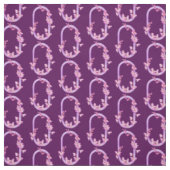 Monogram initiaal O paarse orchidee florale waterv Stof (Swatch)