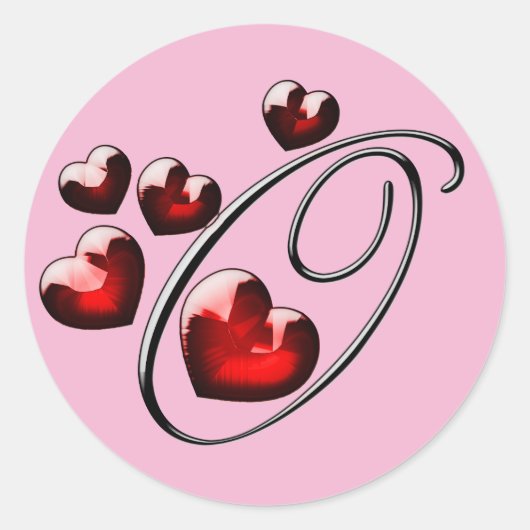 monogram initiaal O stickers (Voorkant)