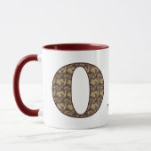 Monogram Initiaal O Vintage Bloemstuk Persoonlijk Mok (Links)