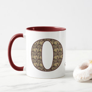 Monogram Initiaal O Vintage Bloemstuk Persoonlijk Mok