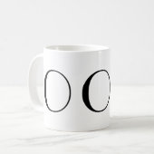 Monogram Initiaal O zwarte & witte, moderne koffie Koffiemok (Voorkant links)
