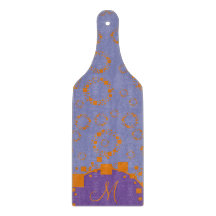 Monogram Initiaal Oranje Paarse Cirkelvielen Kunst